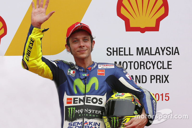 El tercer puesto Valentino Rossi, Movistar Yamaha MotoGP