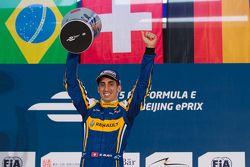 Podium: winnaar Sébastien Buemi, Renault e.Dams