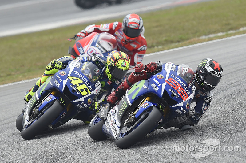 Jorge Lorenzo, Yamaha Factory Racing y Valentino Rossi, Yamaha Factory Racing