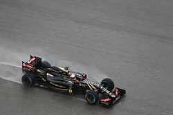 Romain Grosjean, Lotus F1 E23 lors des qualifications