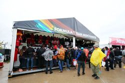 Formula One merchandise stand