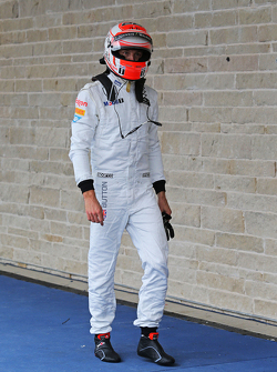Jenson Button, McLaren in parc ferme