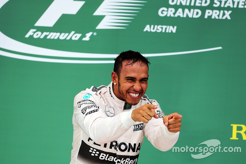 Podio: Ganador de la carrera y campeón del mundo Lewis Hamilton, Mercedes AMG F1 Team