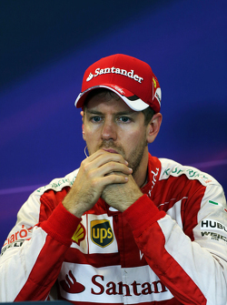 Sebastian Vettel, Ferrari in the FIA Press Conference