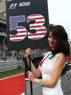 Grid girl for Alexander Rossi, Manor Marussia F1 Team