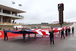 US flag on the grid