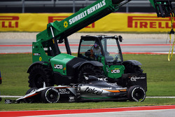 Nico Hulkenberg, Sahara Force India F1 VJM08 retired from the race