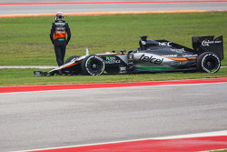 Nico Hulkenberg, Sahara Force India F1 VJM08 se retira de la carrera