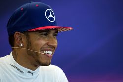 Race winner and World Champion Lewis Hamilton, Mercedes AMG F1 in the FIA Press Conference