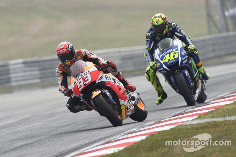 Marc Marquez, Repsol Honda Team, dan Valentino Rossi, Yamaha Factory Racing