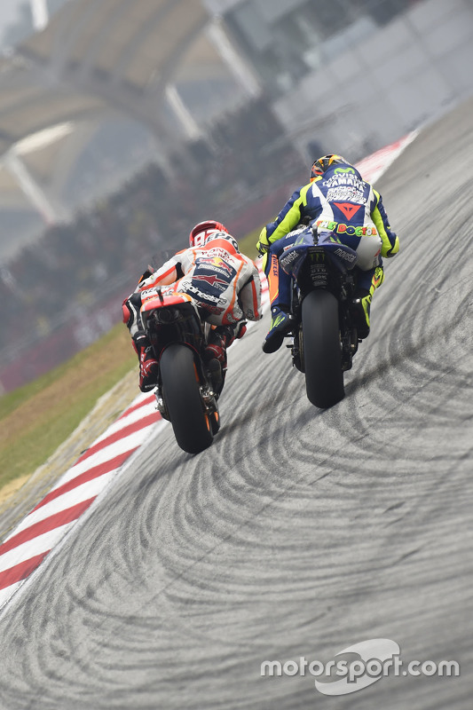 Valentino Rossi, Yamaha Factory Racing and Marc Marquez, Repsol Honda Team