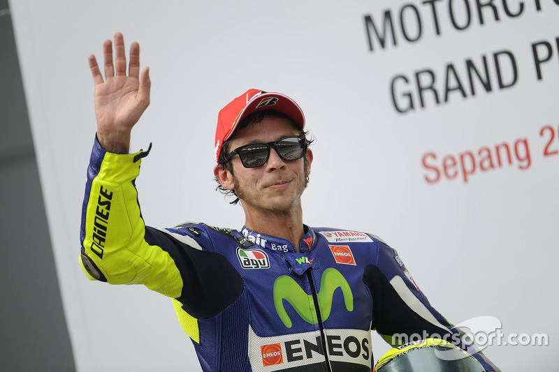 Podium: derde plaats Valentino Rossi, Yamaha Factory Racing