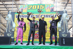 Race winners Antron Brown, Andrew Hines, Chris McGaha and Jack Beckman