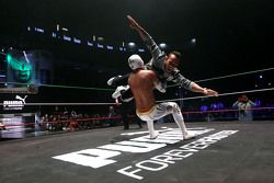 Lewis Hamilton participates in a Mexican Wrestling event in Mexico City