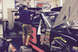 John Hunter Nemechek works on his truck