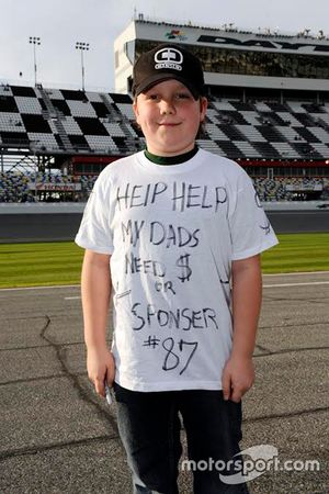 Old photo of John Hunter trying to raise funds for his dad