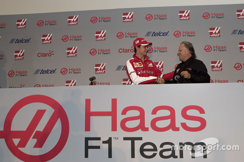 Esteban Gutiérrez en Gene  Haas, rijderpresentatie Haas F1 Team