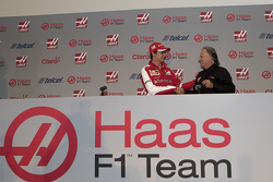 Esteban Gutiérrez and Gene Haas, driver for Haas F1 Team, presentation