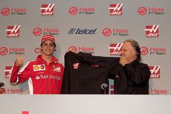Esteban Gutiérrez, Haas F1 Team and Gene Haas, team owner