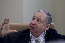 Jean Todt, FIA President with the media