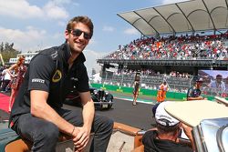 Romain Grosjean, Lotus F1 Team lors de la parade des pilotes