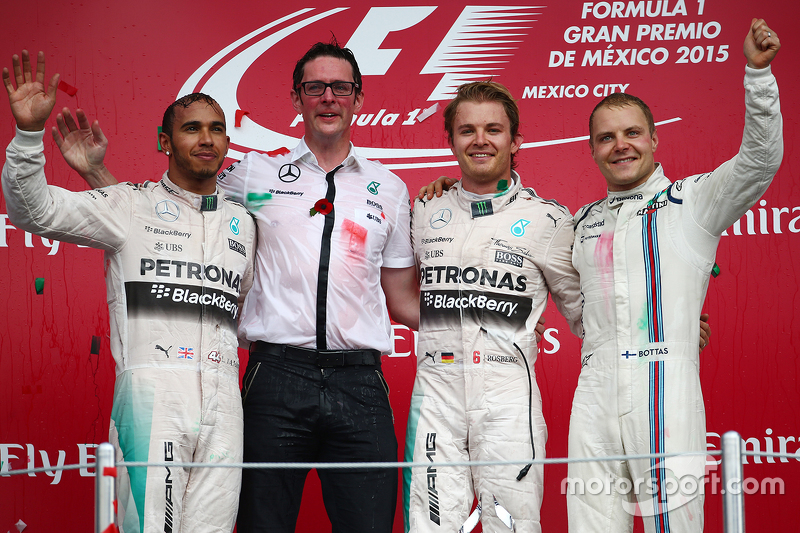 Podium: 1. Nico Rosberg, Mercedes AMG F1 W06; 2. Lewis Hamilton, Mercedes AMG F1 W06; 3. Valtteri Bo