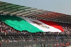 The Mexican flag in the main grandstand