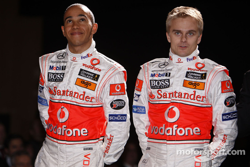 Lewis Hamilton and Heikki Kovalainen