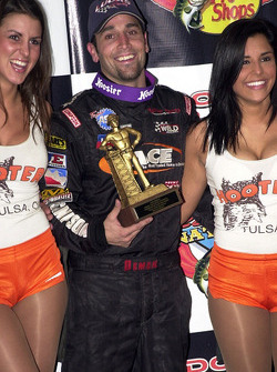 Damion Gardner captured the coveted Golden Driller trophy by winning the 50-lap championship feature event