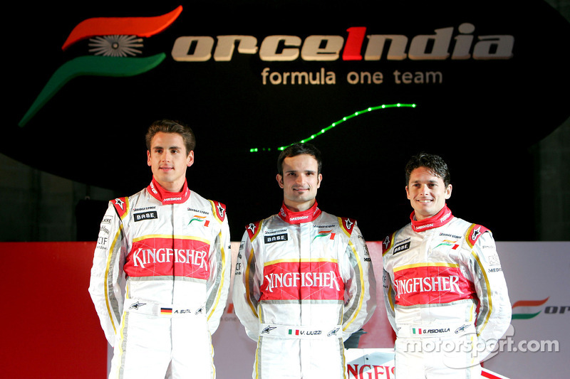 Adrian Sutil, Giancarlo Fisichella und Vitantonio Liuzzi