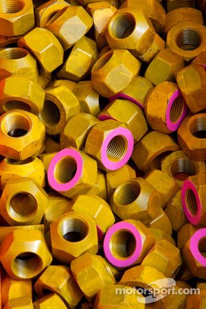 Spare lug nuts tossed aside