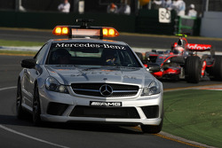 Safety car leads Heikki Kovalainen, McLaren Mercedes