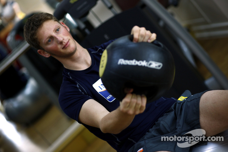 Renault F1 kampı Bahreyn: Romain Grosjean, Renault R28 gym