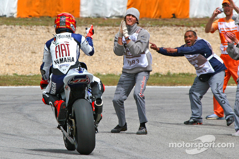 Jorge Lorenzo fête sa victoire