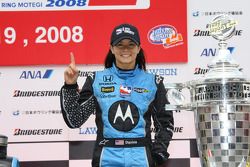 Podium: race winner Danica Patrick