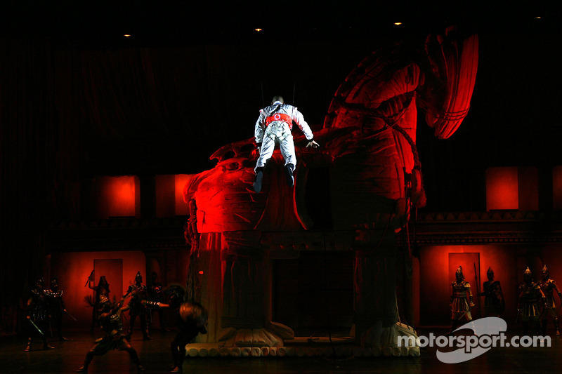 Lewis Hamilton, McLaren Mercedes, Lewis takes part a special performance, Troy