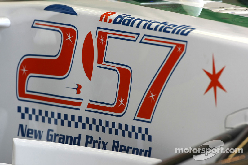 Rubens Barrichello, Honda Racing F1 Team, 257th Race this weekend