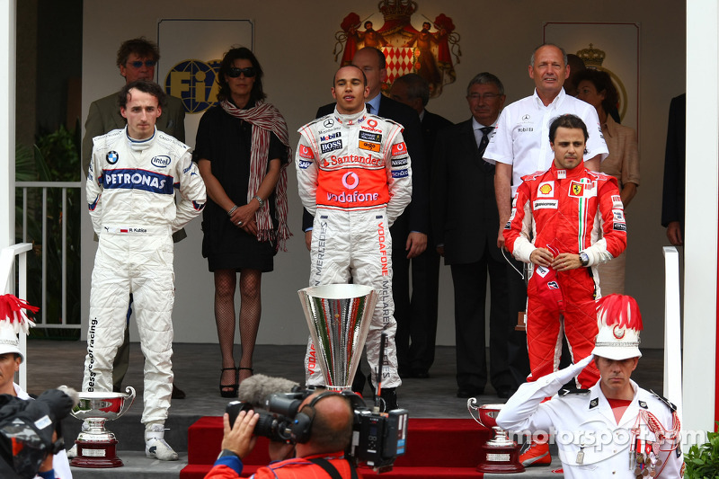 2008: 1. Lewis Hamilton, 2. Robert Kubica, 3. Felipe Massa