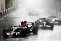 Sébastien Bourdais, Scuderia Toro Rosso leads Sebastian Vettel, Scuderia Toro Rosso