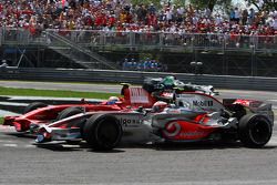 Heikki Kovalainen, McLaren Mercedes, Felipe Massa, Scuderia Ferrari