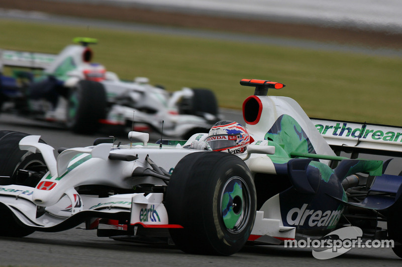 Jenson Button, Honda Racing F1 Team, RA108 y Rubens Barrichello, Honda Racing F1 Team, RA108