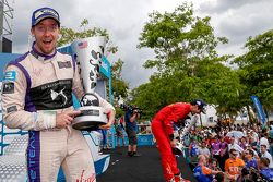 Podium: tweede plaats Sam Bird, DS Virgin Racing Formula E Team