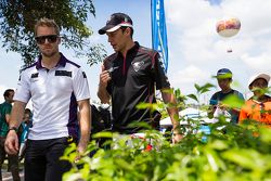 Sam Bird, DS Virgin Racing Formula E Team and Loic Duval, Dragon Racing