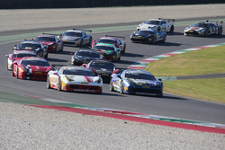 Track action during the formation lap