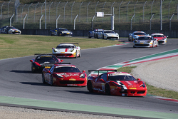 Track action during the formation lap