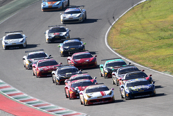 Track action during the formation lap
