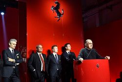 Ferrari Challenge award ceremony with Kimi Raikkonen, Maurizio Arrivabene, Team Principal Scuderia Ferrari, Sergio Marchionne, Ferrari President and Amedeo Felisa, Ferrari CEO 