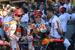 Le deuxième, Marc Marquez et le troisième, Dani Pedrosa, Repsol Honda Team