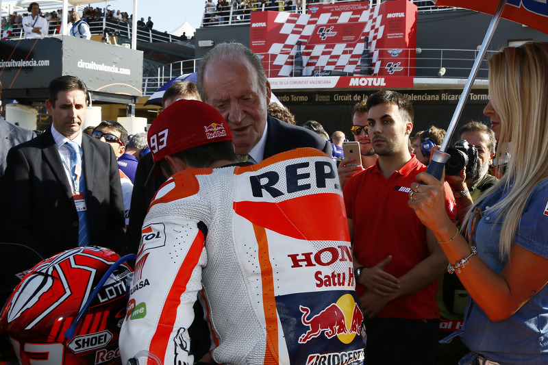 Marc Marquez, Repsol Honda Team e il precedente Re di Spagna Juan Carlos