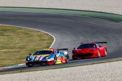 La Ferrari 488 GT3 in scia alla Ferrari 488 GTE